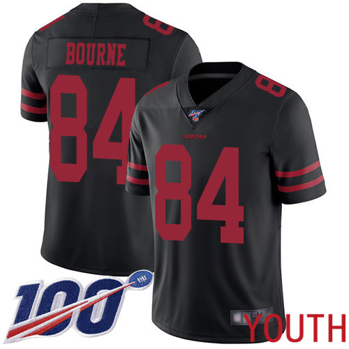 San Francisco 49ers Limited Black Youth Kendrick Bourne Alternate NFL Jersey #84 100th